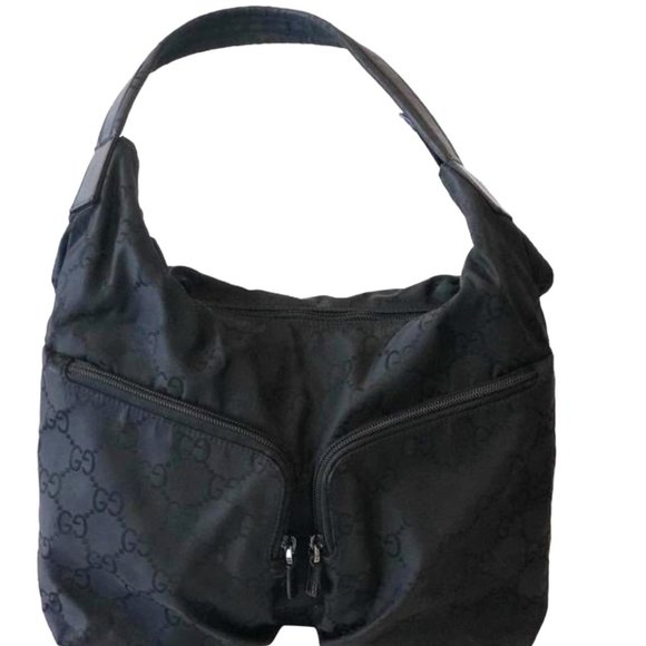 Gucci Nylon Hobo with monogram GG logo - Picture 1 of 9